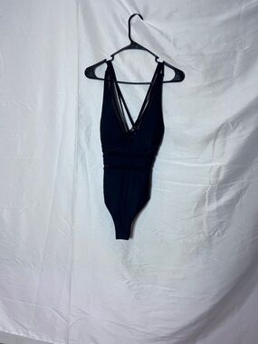 Black Strappy One-Piece Bodysuit